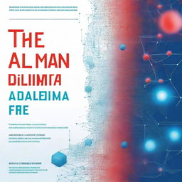 Create a book cover for a book titled 'The AI Dilemma: Navigating the Risks of Rapid Advancement'