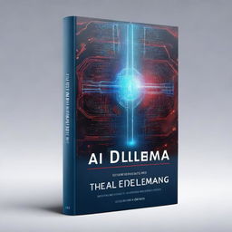 Create a book cover for a book titled 'The AI Dilemma: Navigating the Risks of Rapid Advancement'