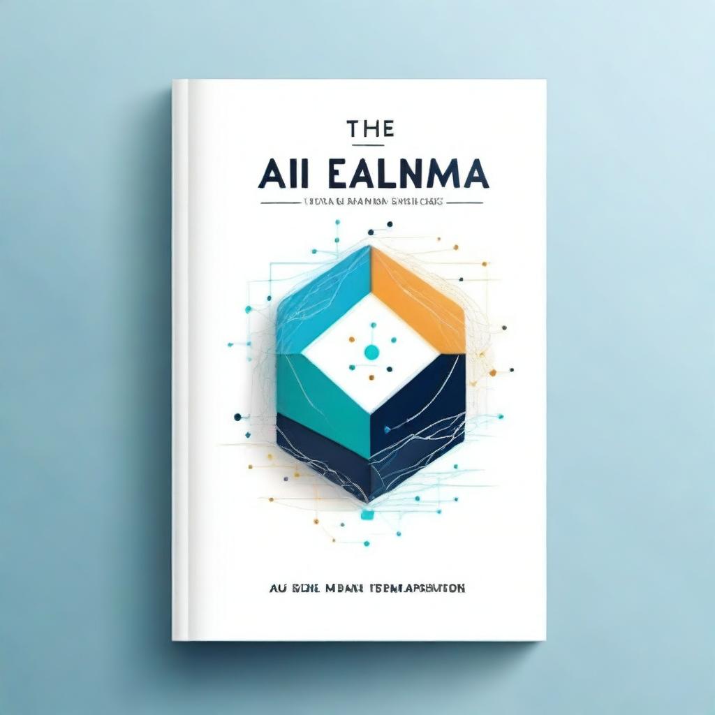 A simple book cover template for a book titled 'The AI Dilemma: Navigating the Risks of Rapid Advancement'