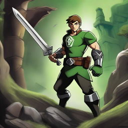 Create a realistic and epic image of Ben10 in a Dungeons and Dragons setting