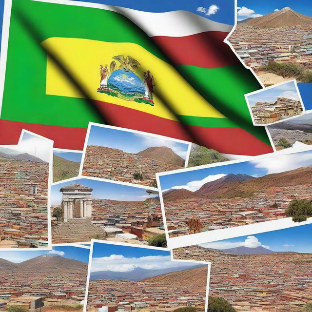 A realistic photo collage representing financial guarantees in Bolivia