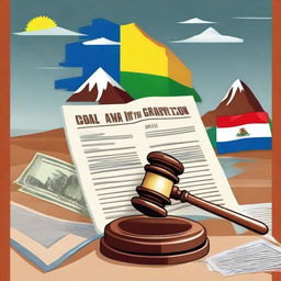 An informative illustration depicting civil law financial guarantees in Bolivia