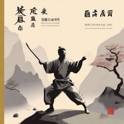 A book cover for 'Zen and Warfare: Integrating Bagua Staff - Bagua Gun in Advanced Meditative Combat' by Junlei Xingru Li