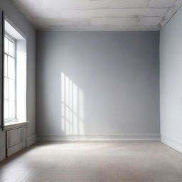 Create an image of an empty room with a gray faded background