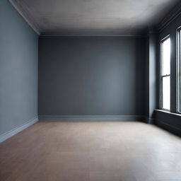 Create an image of an empty room with a dark gray faded background