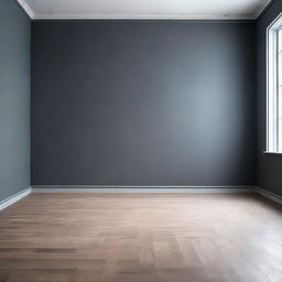 Create an image of an empty room with a dark gray faded background