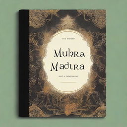 Crie uma capa de livro com um fundo preto elegante e letras douradas para o título 'Mulher Madura'