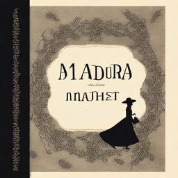 Crie uma capa de livro com um fundo preto elegante e letras douradas para o título 'Mulher Madura'