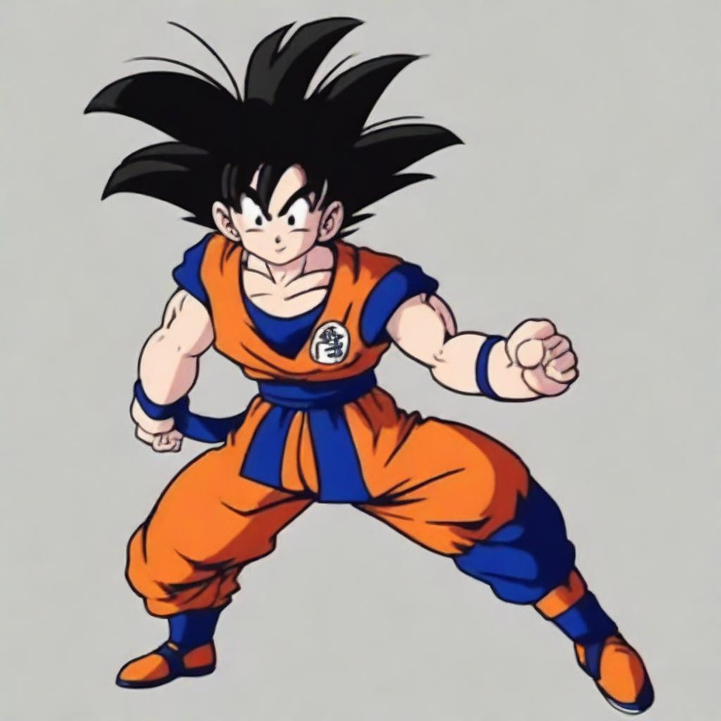 Create an image of a female version of Goku from Dragonball