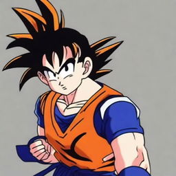 Create an image of a female version of Goku from Dragonball