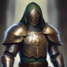 Create a detailed portrait of a serpentine, humanoid Paladin