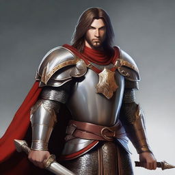 Create a detailed portrait of a serpentine, humanoid Paladin