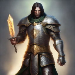 Create a detailed portrait of a serpentine Paladin