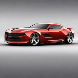 Create a custom hypercar that is a fusion of a 1939 Chevy coupe and Camaro