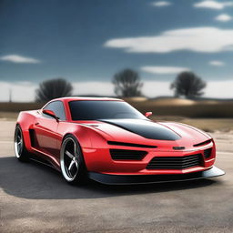 Create a custom hypercar that is a fusion of a modern Camaro and a 1939 Chevy coupe