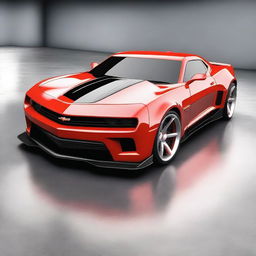 Create a custom hypercar that is a fusion of a modern Camaro and a 1939 Chevy coupe