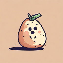 Create an image of a potato with a lo-fi aesthetic