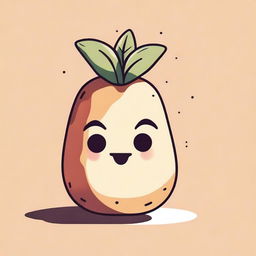 Create an image of a potato with a lo-fi aesthetic