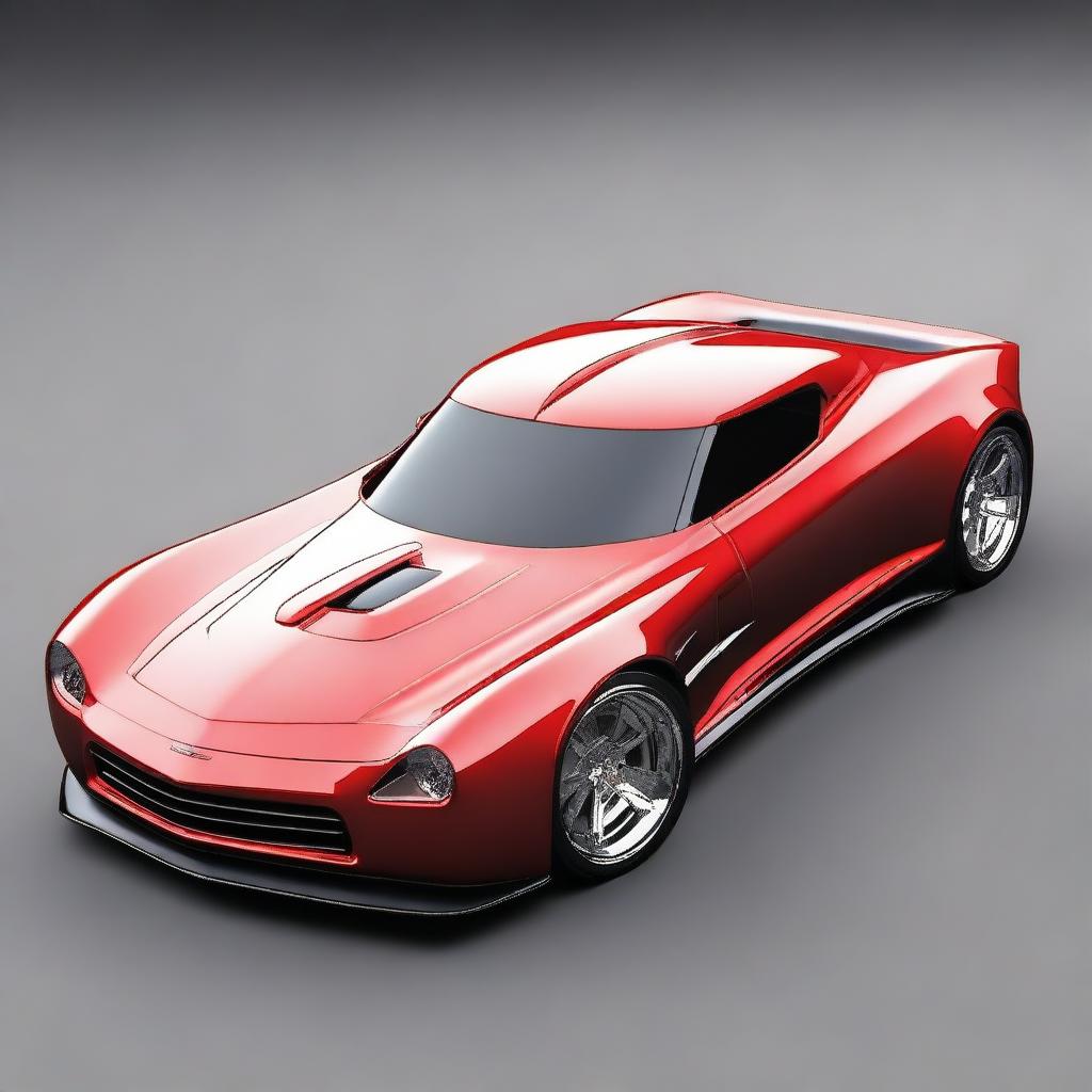 Create a custom hypercar featuring elements of a 1939 Chevy Coupe and the likeness of a Camaro