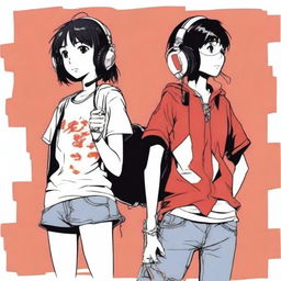 An image of two adolescents who appear as strangers, standing back to back