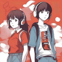 An image of two adolescents who appear as strangers, standing back to back