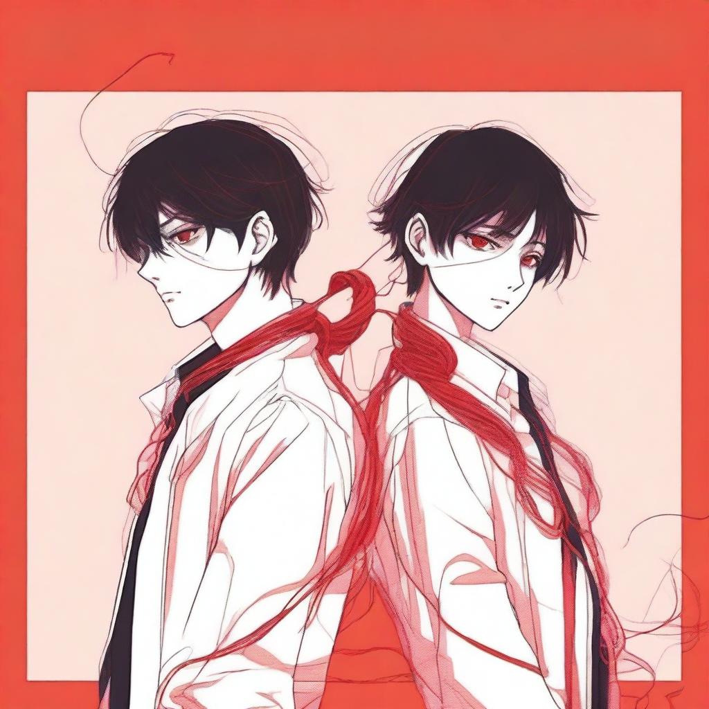 An image of a couple with a red background