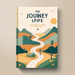 Create a captivating book cover for a book titled 'The Journey of Life'