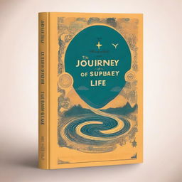 Design a captivating book cover for a self-help book titled 'The Journey of Life' by Hafsa Dahouar