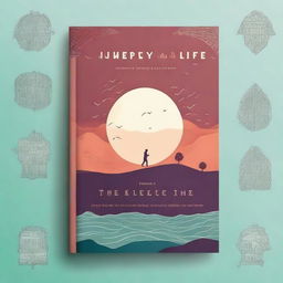 Design a captivating book cover for a self-help book titled 'The Journey of Life' by Hafsa Dahouar