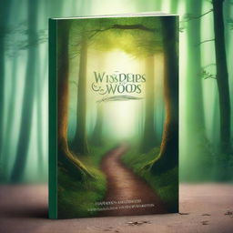 Create a captivating book cover featuring an enchanting forest with a mysterious path leading into the unknown