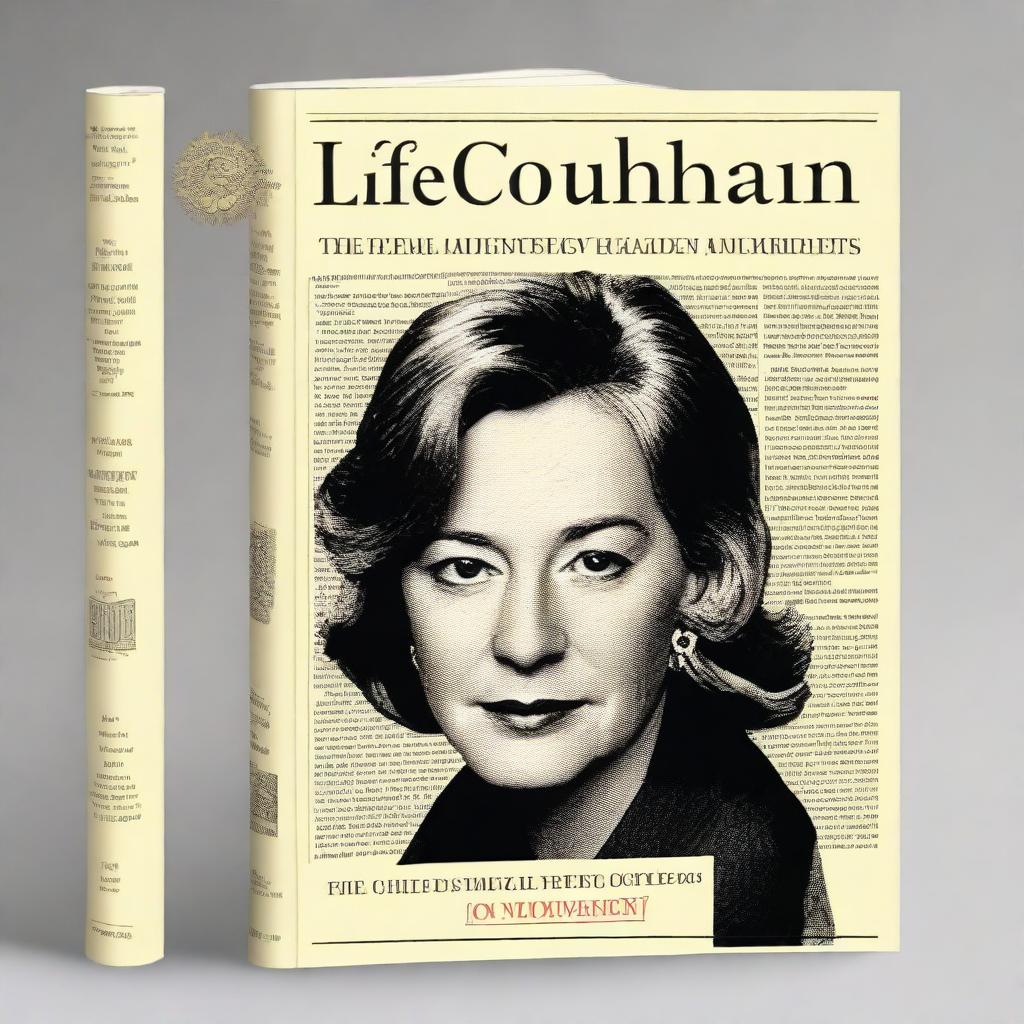 Create a book cover mockup for a biography titled 'The Life and Legacy of a Fearless Journalist' about Maureen Callahan