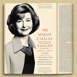 Create a book cover mockup for a biography titled 'The Life and Legacy of a Fearless Journalist' about Maureen Callahan