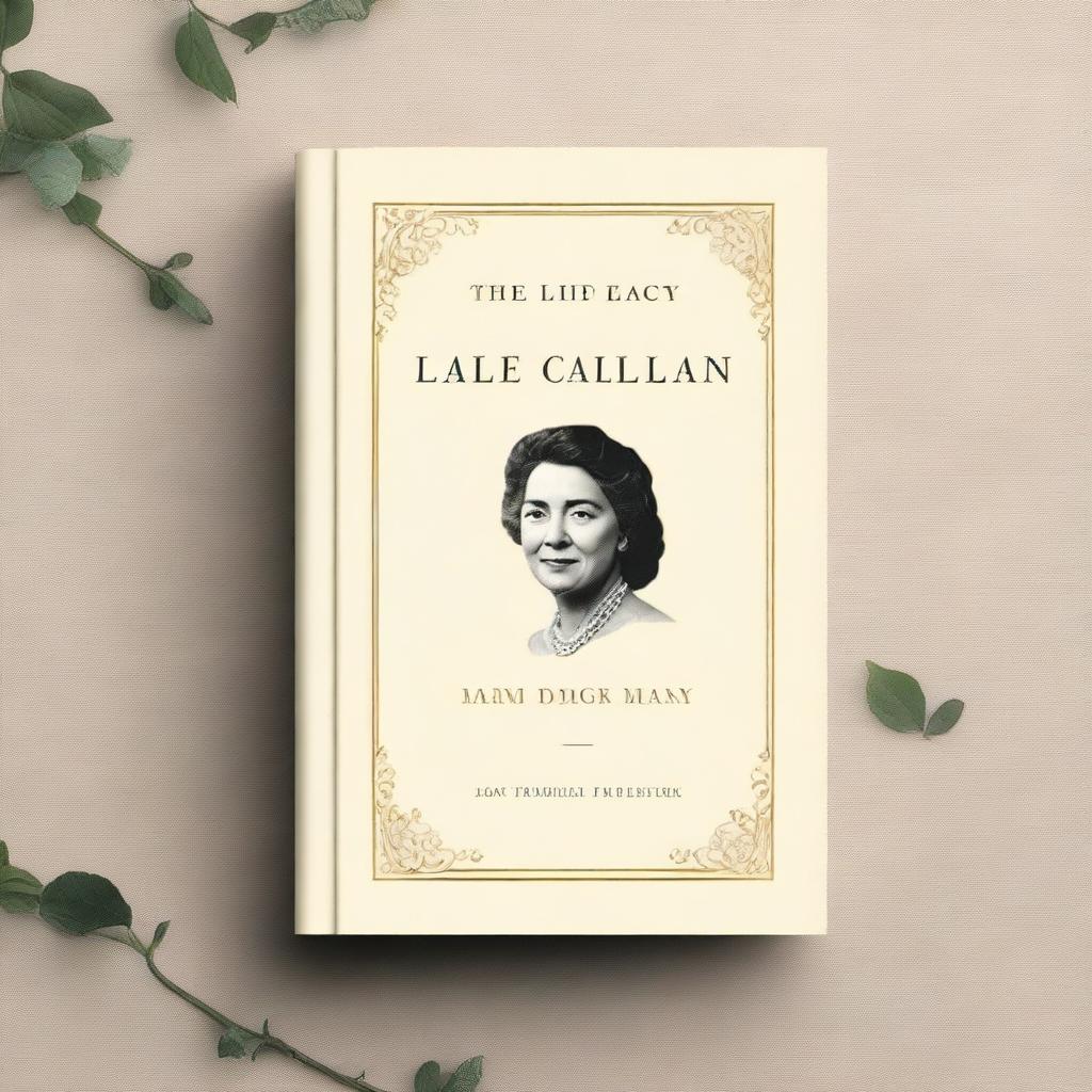 Create a book cover mockup titled 'The Life and Legacy' about Maureen Callahan