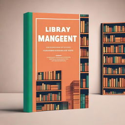 A captivating book cover for a library management guide