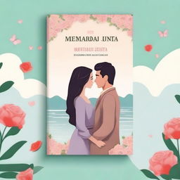 A book cover design for a romance novel titled 'Mencari Cinta Sejati: Kesalahan dalam Memilih Pasangan'