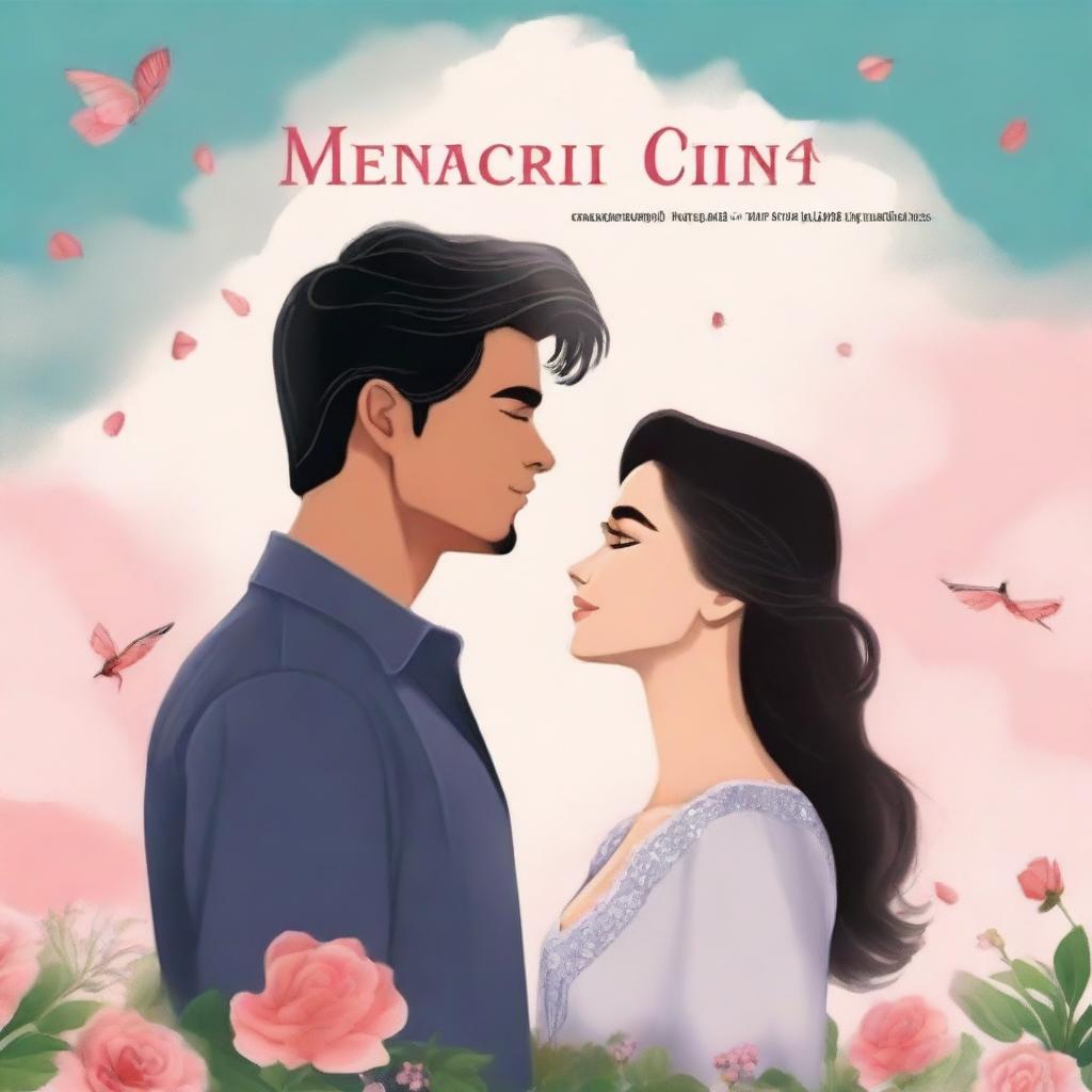 A book cover design for a romance novel titled 'Mencari Cinta Sejati: Kesalahan dalam Memilih Pasangan'