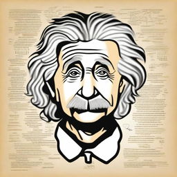 Create an image of Albert Einstein, the brilliant scientist, showcasing his iconic wild hair and thoughtful expression