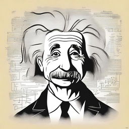 Create an image of Albert Einstein, the brilliant scientist, showcasing his iconic wild hair and thoughtful expression