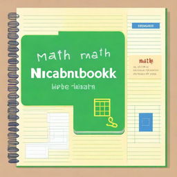 Create a cover page for a math notebook