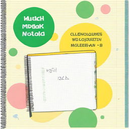 Create a cover page for a math notebook