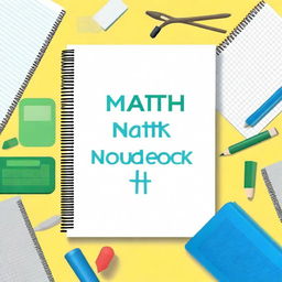 Create a cover page for a math notebook