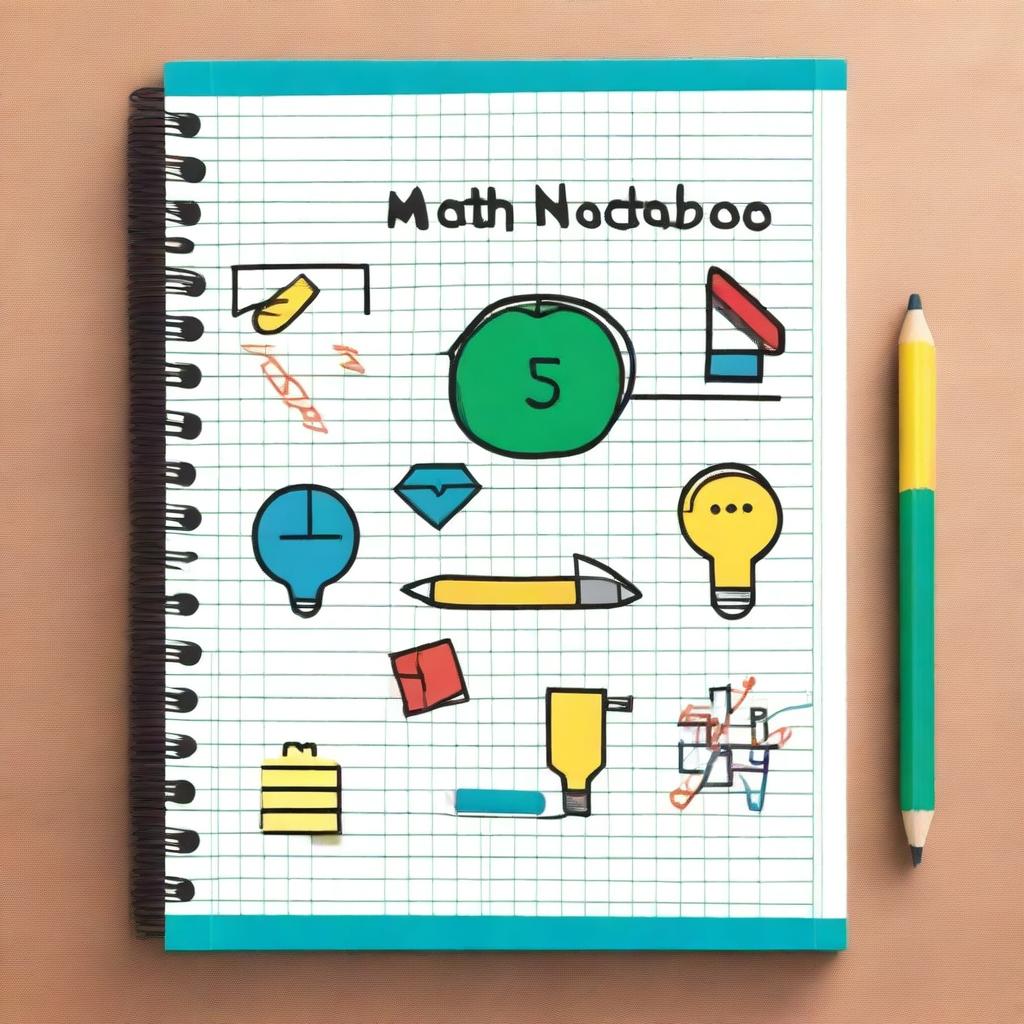 Create a cover page for a math notebook