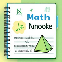 Create a cover page for a math notebook