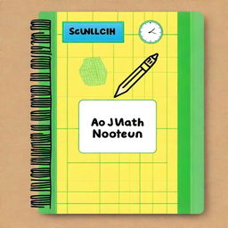 Create a cover page for a math notebook