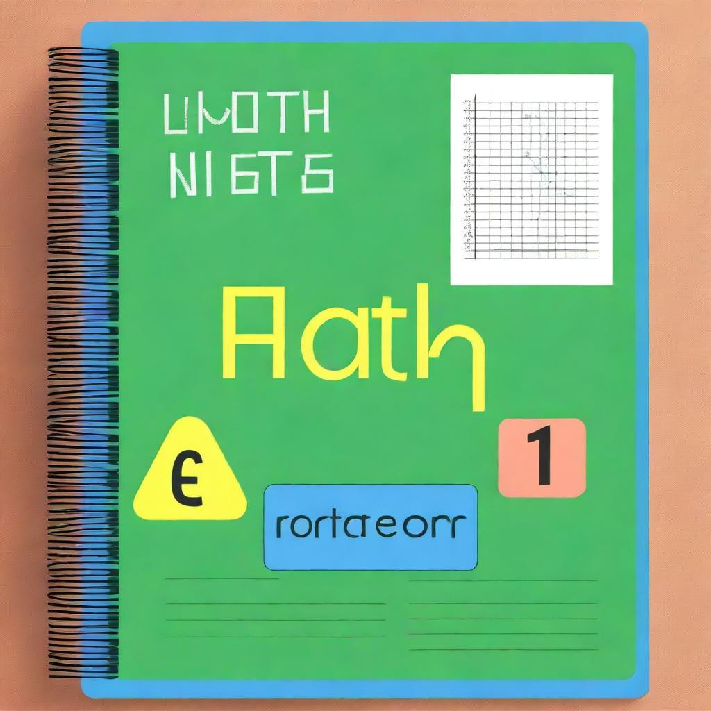 Create a cover page for a math notebook