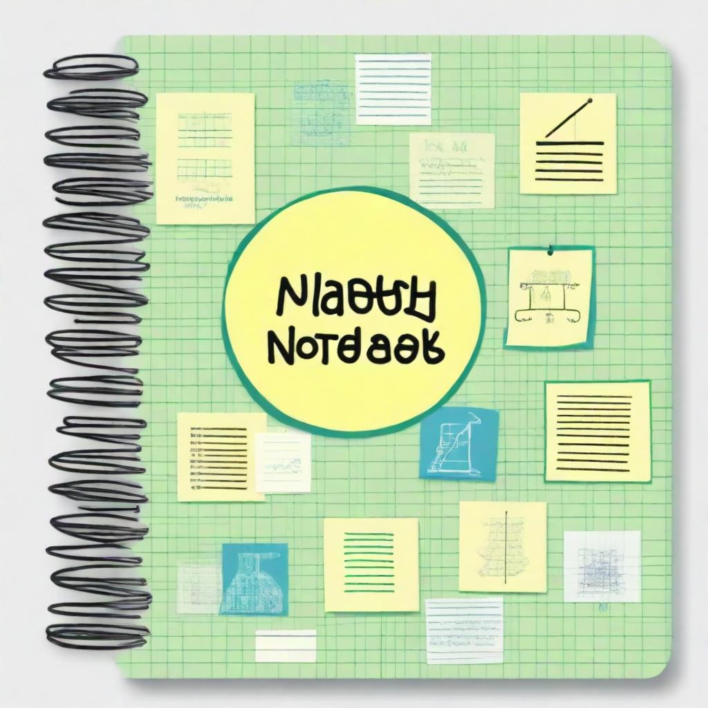 Create a cover page for a math notebook