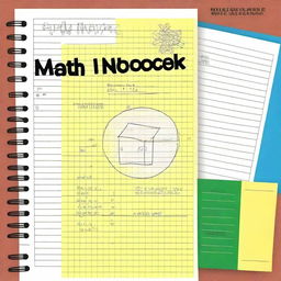 Create a cover page for a math notebook