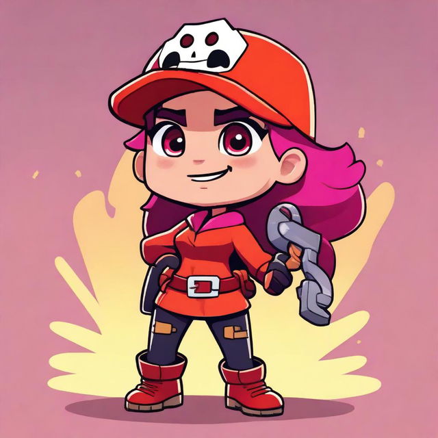 Create an image of Mandy from the game "Brawl Stars"