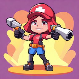 Create an image of Mandy from the game "Brawl Stars"