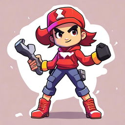 Create an image of Mandy from the game "Brawl Stars"